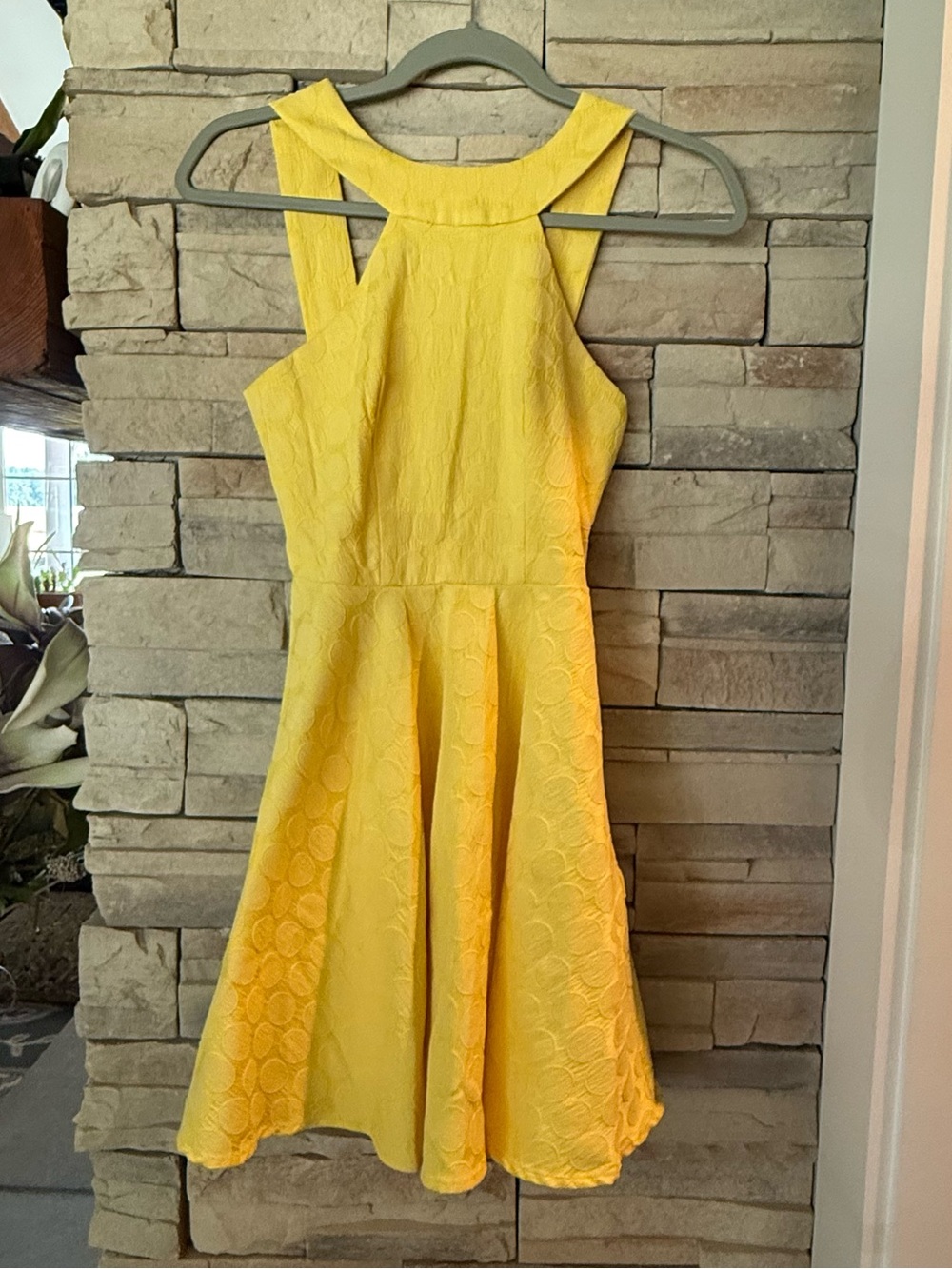 B Darlin Yellow Fit & Flare Dress Juniors Size 3/4
